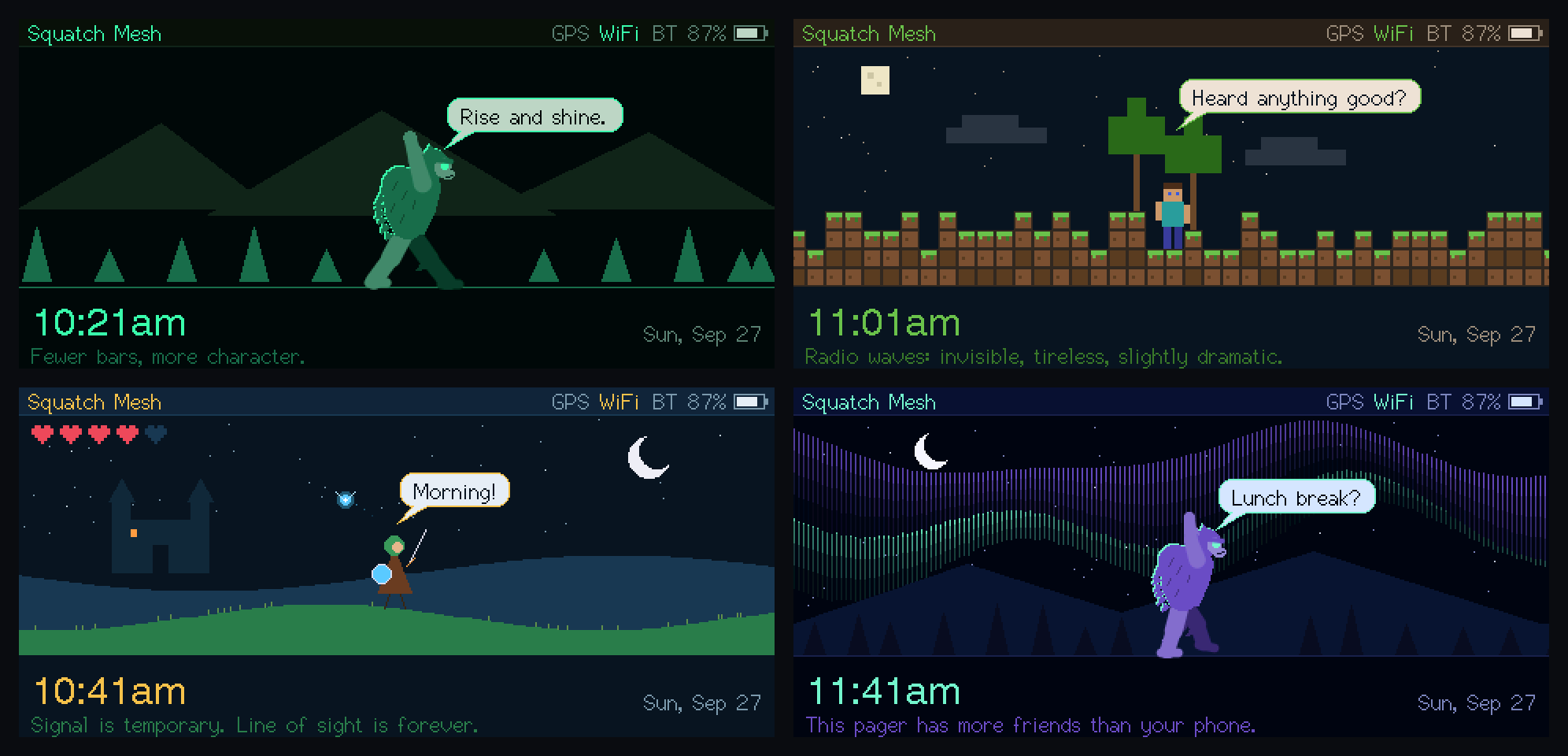 Squatch Mesh - off-grid messaging for the LilyGo T-Lora Pager
